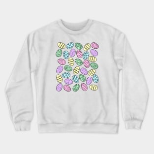 Cute Pastel Easter Eggs Holiday Doodle Design, made by EndlessEmporium Crewneck Sweatshirt